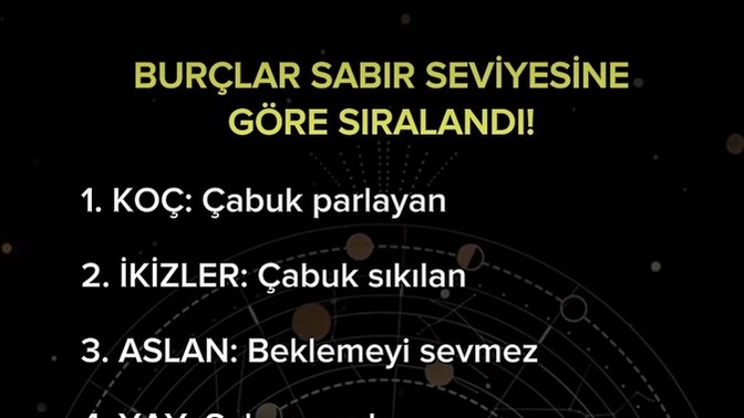 En Sabırsız Burçlar?
