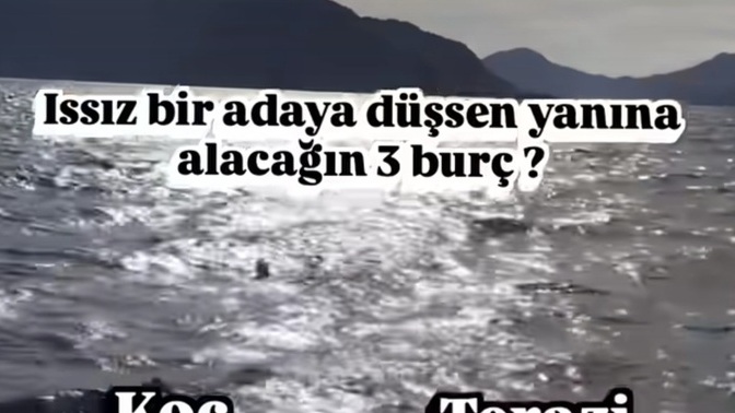 Issız bir adaya düşsen yanına alacağın 3 burç hangisi 🙄?