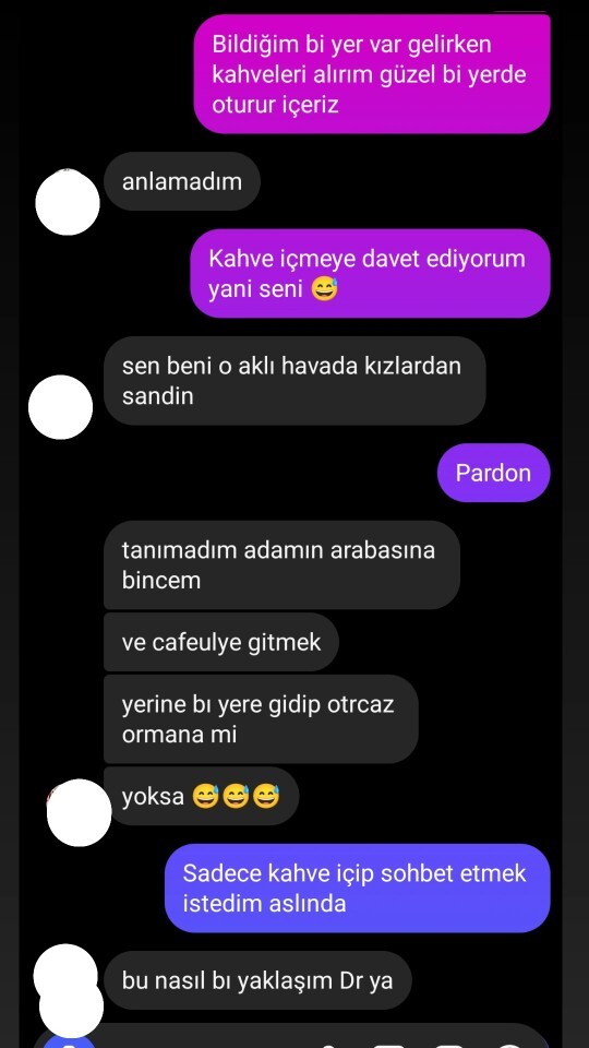 Türk kızları gerçekten aşırı itici olmaya başladı ne dedim ben şimdi cafeye gidelim demiştim ilk başta kabul etmedi?