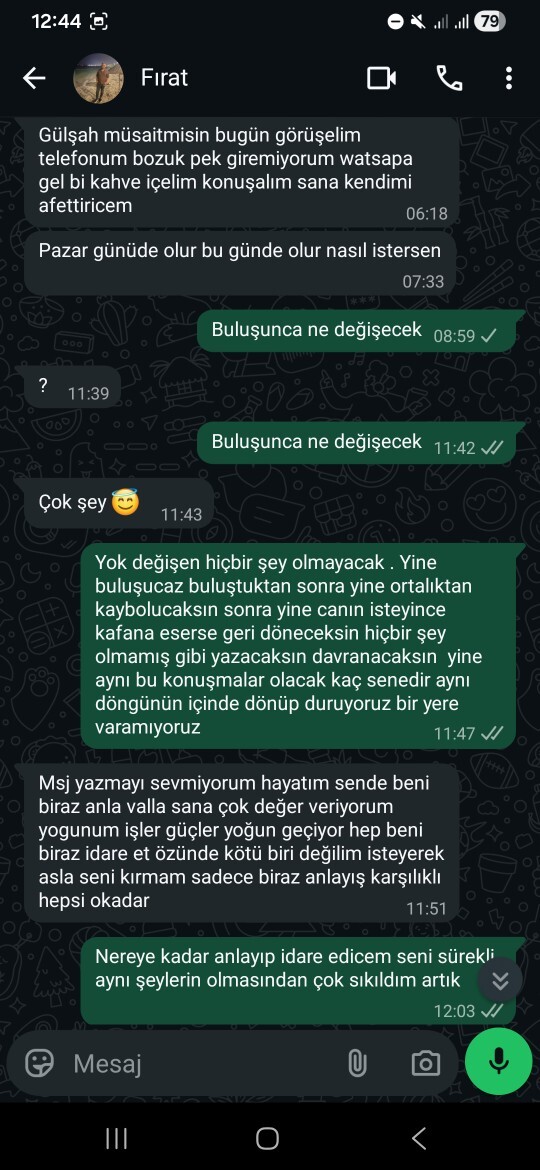 Ne cevap versem sizce?