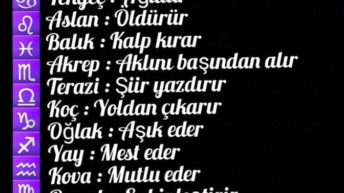 Burçlar bir bakışıyla neler yapar?