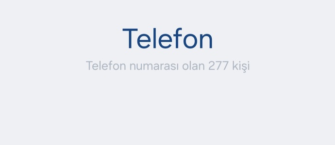 Telefon rehberinizde kac kisi kayitli?
