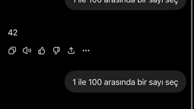 Chat GPT'nin her şeyi yapıp rastgele sayı seçememesi?