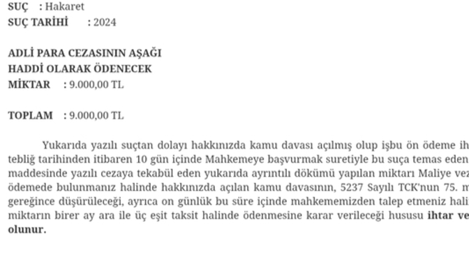 Hakaret suçu adli para cezası taksitle nasıl ve nerede ödenir, vergi dairesi mi infaz bürosu mu?