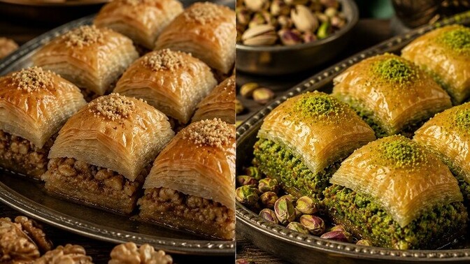 En iyi baklava fıstıklı mı olur cevizli mi?