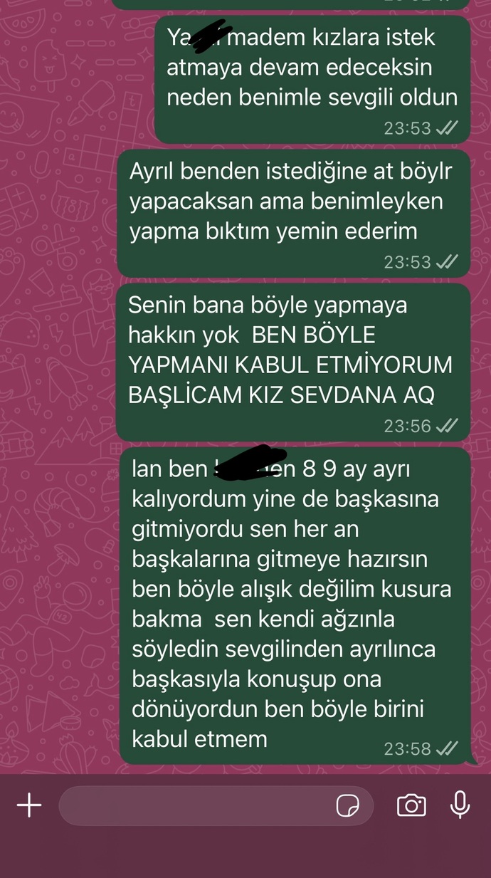 1buçuk aylık sevgilime çok mu ağir konuşmuşum?