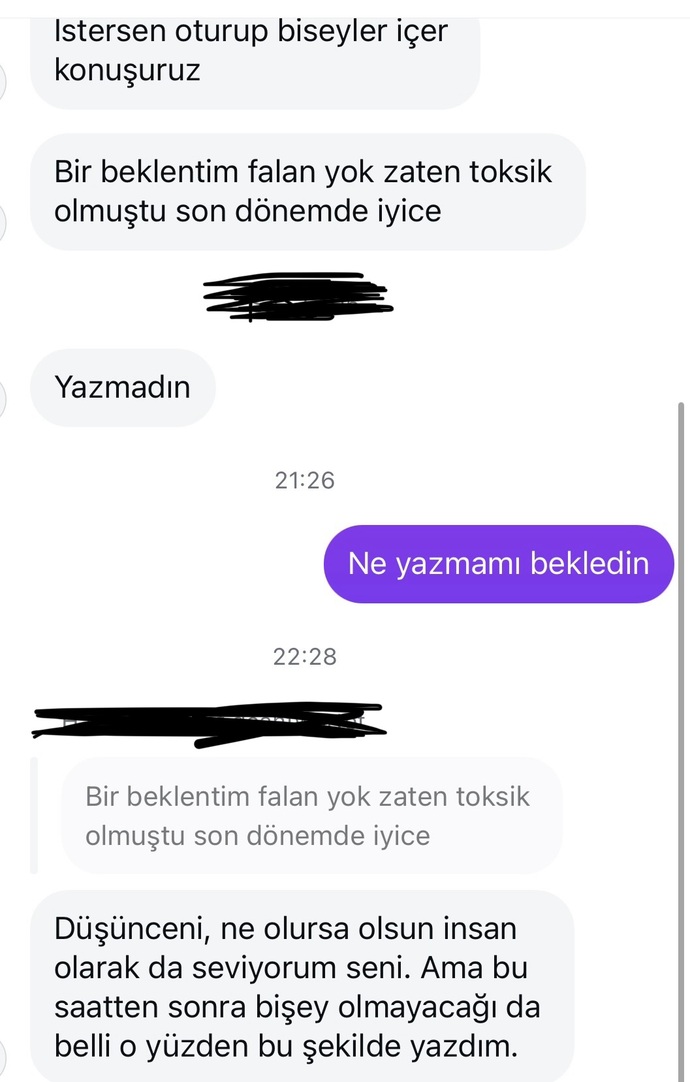 Ne anlamalıyım bundan? Cevap olarak ne yazardınız? Sevgilim tamamen bitirmiş mi?