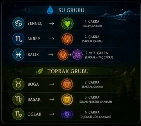 Burcunun hangi çakra gurubuna ait olduğunu biliyor muydun?
