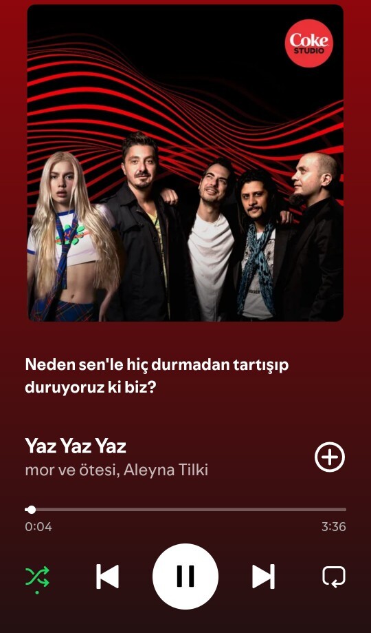 Son zamanlarda en çok dinlediğiniz şarkı?