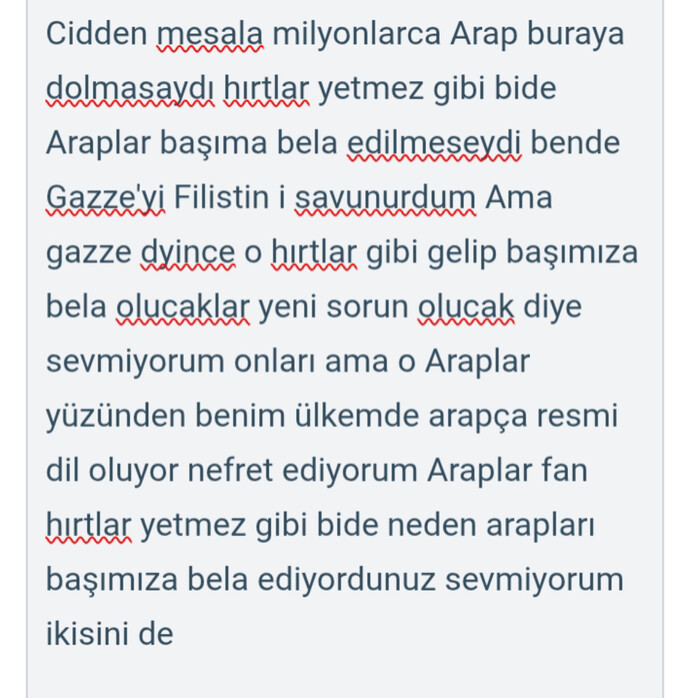 Arapları ve gazzeyi seviyor musunuz?