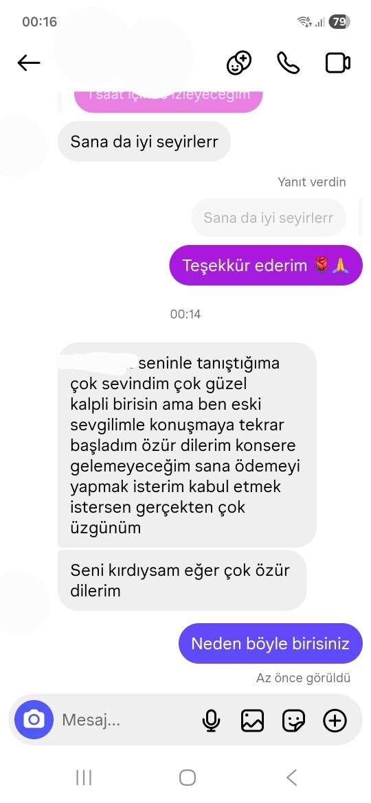 Kız benden ayrıldı bilet orada kaldı?