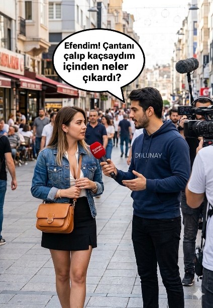 Efendim! Sen bu sabah işe giderken çantanı çalıp kaçsaydım, içinden neler çıkardı?