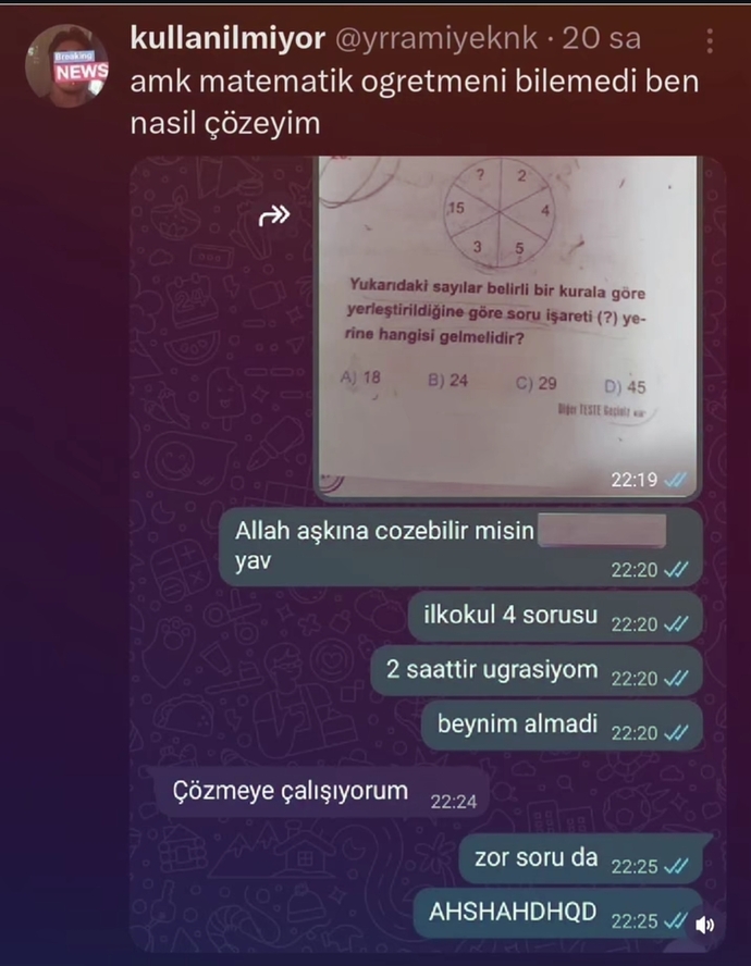 Instagramda gördüğüm bu matematik sorusu gerçekten çözülemeyecek kadar zor mu?