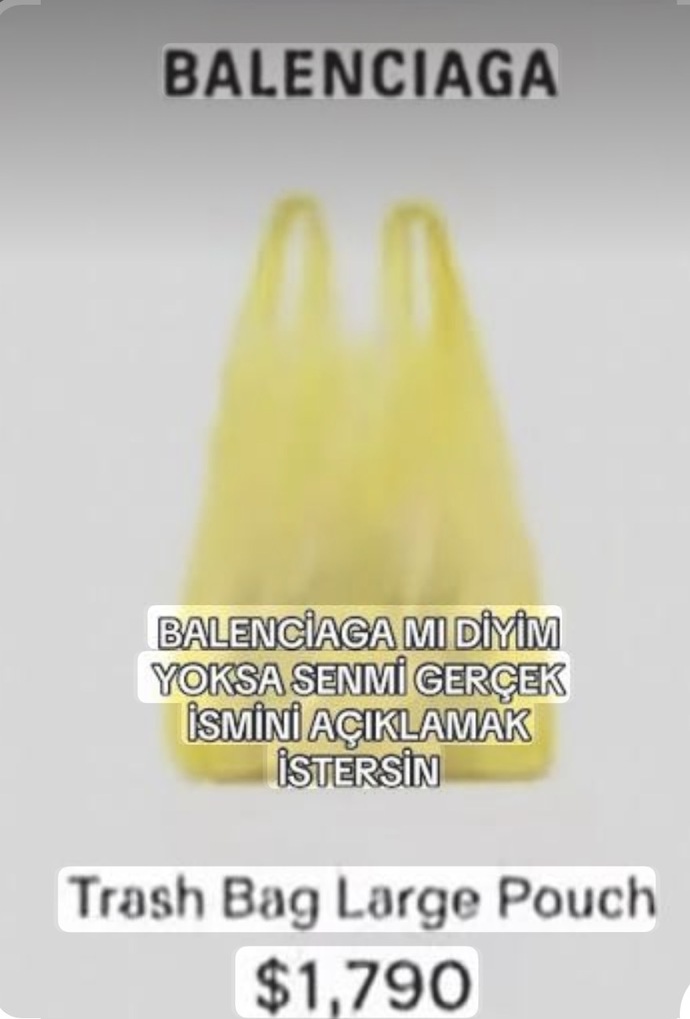 Balenciaga çöp poşeti çantaya 80 bin TL verilir mi, siz olsanız alır mıydınız?