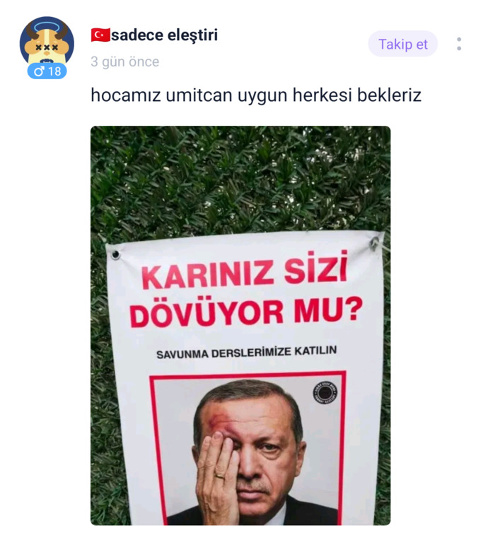 Şimdiki erkek nesline bakın bunlardan adam olur mu katil birini örnek alıp dalga geçecek kadar aşağı oldular?