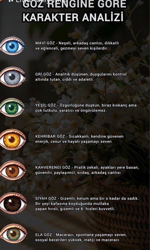 Göz renginize göre karakter analizi neymiş?