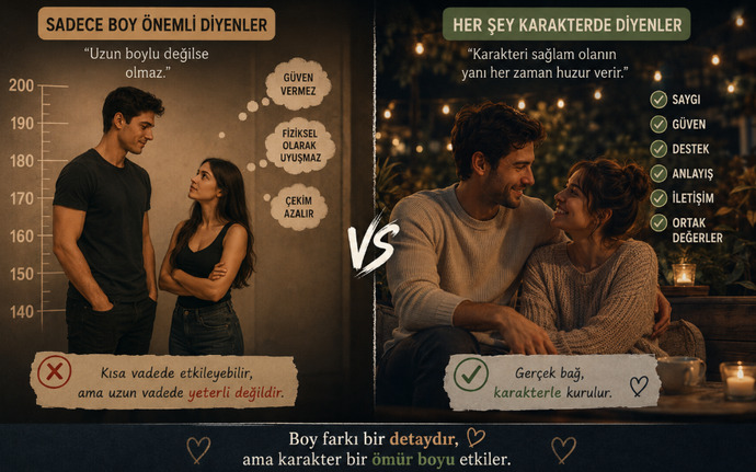 Boy farkı ilişkide gerçekten önemli mi yoksa her şey karakterde mi bitiyor?