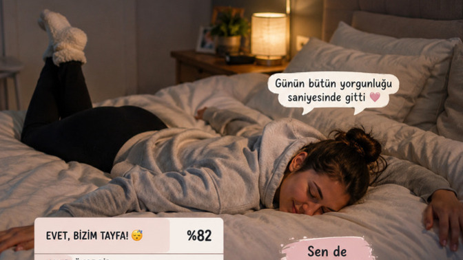 Eve gelir gelmez yatağa uzanan tayfadan mısın?