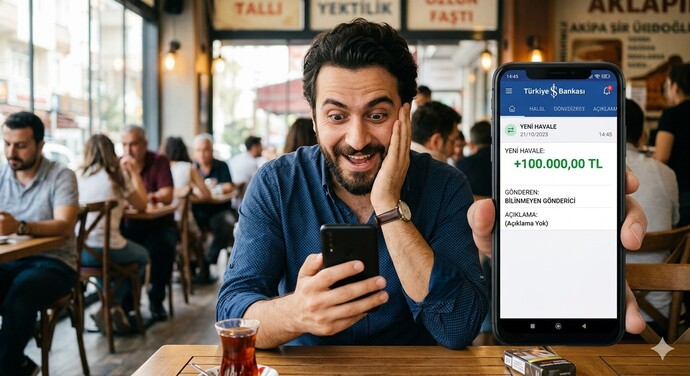 Bi anda hesabına 100 bin TL yatsa ve kimin gönderdiğini bilmesen, o parayı harcar mısın yoksa bankayı mı ararsın?