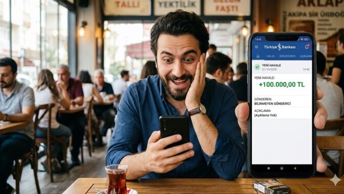 Bi anda hesabına 100 bin TL yatsa ve kimin gönderdiğini bilmesen, o parayı harcar mısın yoksa bankayı mı ararsın?