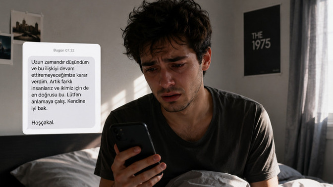 Uyandığınızda ayrılık mesajı alsanız, nasıl hissedersiniz?