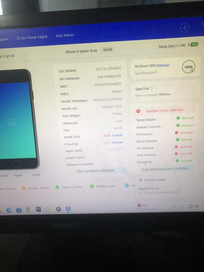 Telefonunuz üretim tarihi ne zaman kaç senelik?