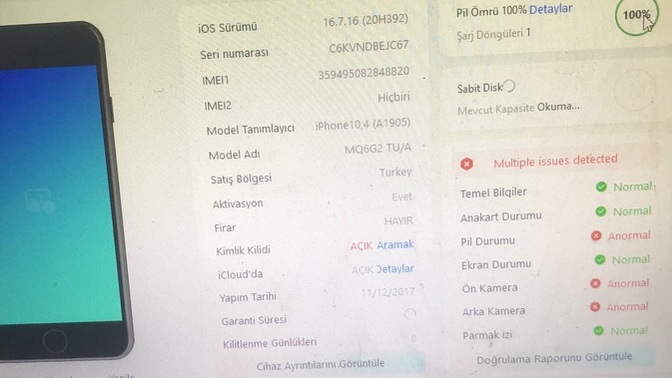 Telefonunuz üretim tarihi ne zaman kaç senelik?