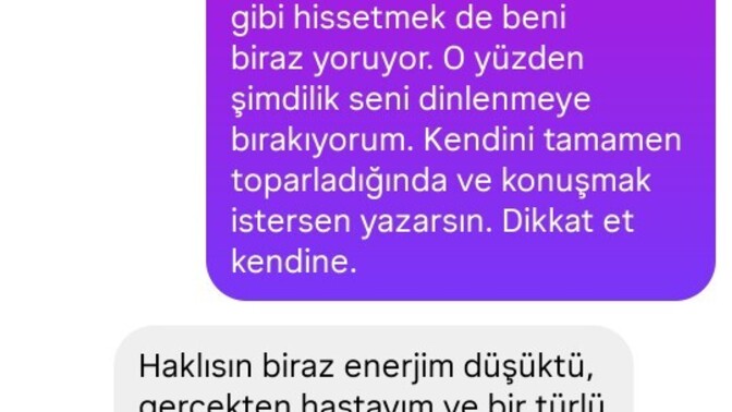 Bu mesajdan sonra 15 gündür bana yazmıyor?