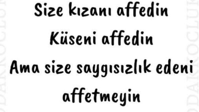Sana yapılan saygısızlığa sessiz kalabilir misin?