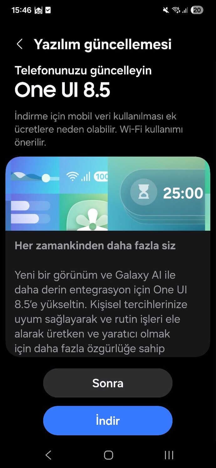 Telefonunuz yazılım güncellemesi alıyor mu?
