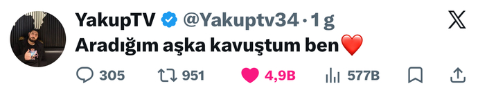 Yakup TV ile sevgili olma ihtimalim var mı?