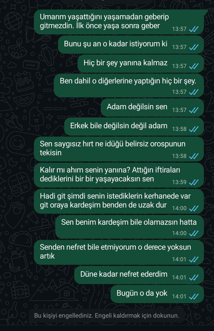 Bu yeterli olmuş mudur sizce bu mesajlar?