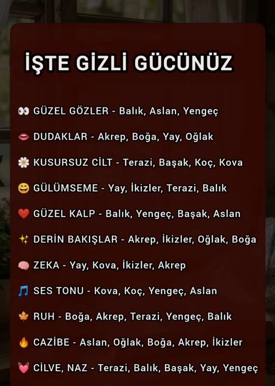 Burcuna Göre Senin Gizli Gücün Nedir?