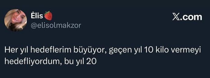 Her yıl hedeflerim artıyor