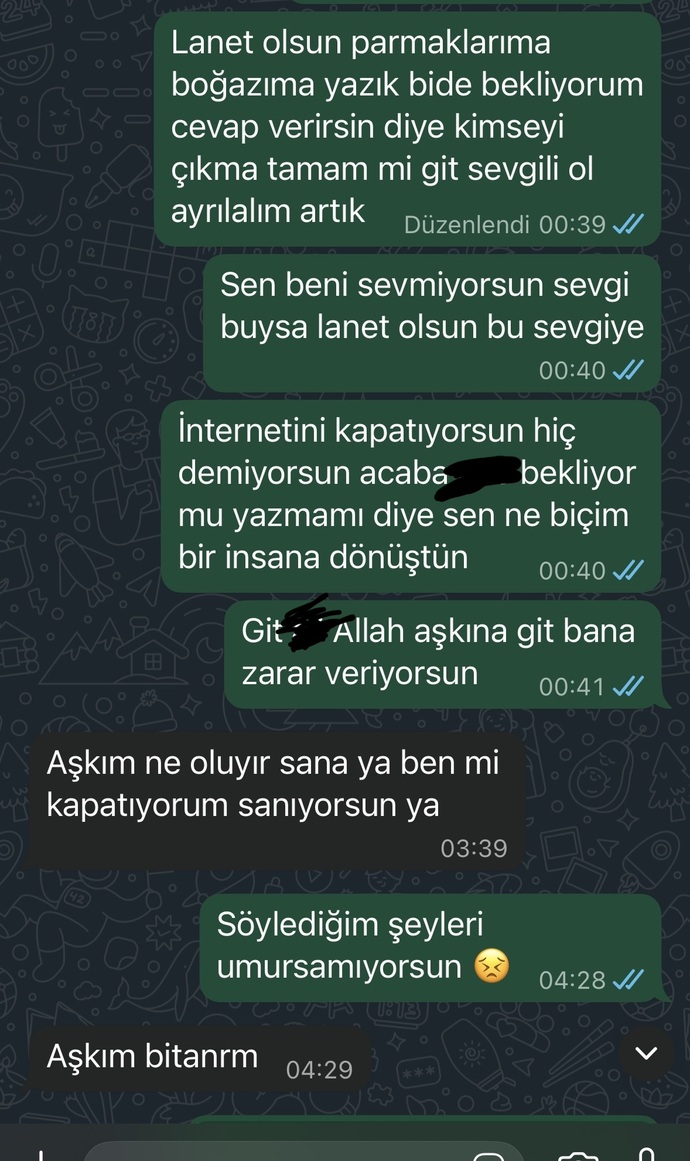 Niye ayrılalım deyişimi ciddiye almıyor?