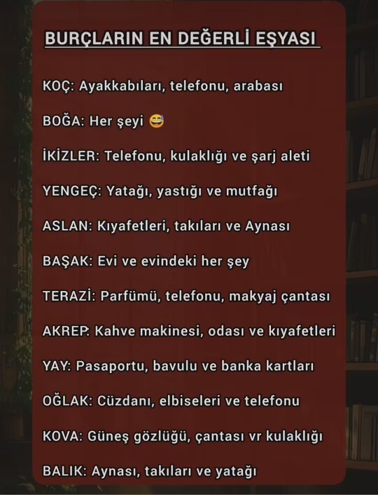 En değerli eşyanız nedir?