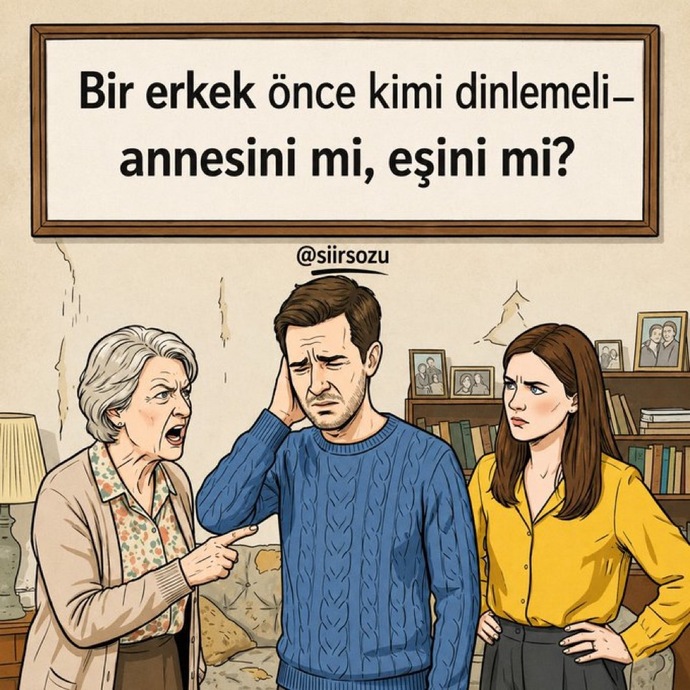 Sizce bir erkek önce kimi dinlemeli? Annesini mi, eşini mi?