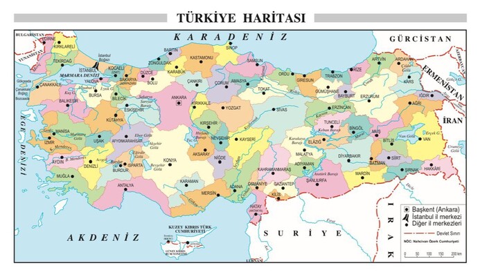 Türkiye haritasına hakim misindir?