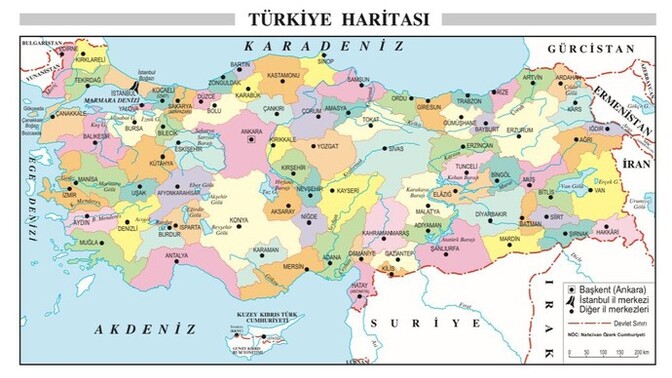 Türkiye haritasına hakim misindir?