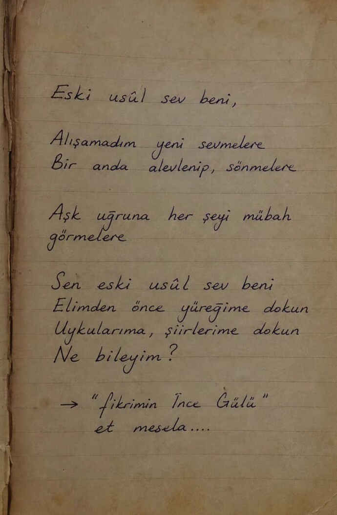 Eski usul mü sevilmek istersin, yeni usul mü?