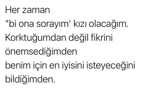 Sevgiline fikrini sorar mısın?
