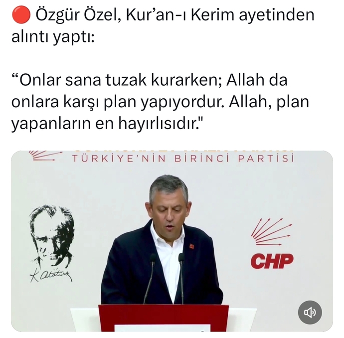 Özgür Özel, Kuran ayetinden alıntı yaptı! Ne düşünüyorsunuz?