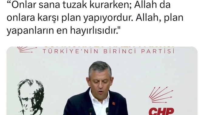 Özgür Özel, Kur'an ayetinden alıntı yaptı! Ne düşünüyorsunuz?