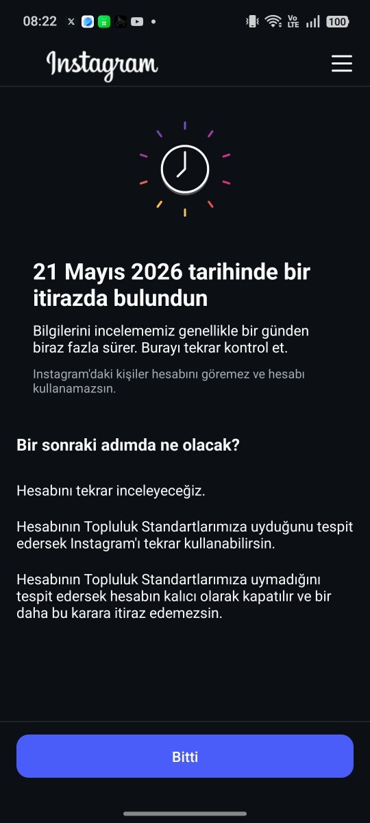 Instagram hesap açılmıyor, sizce kalıcı olarak mı kapandı yoksa daha beklemeli miyim?