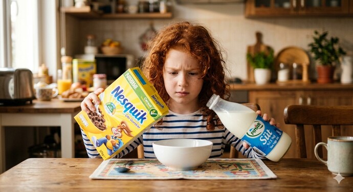 Sence kaseye önce süt mü koyulur yoksa nesquik mi?