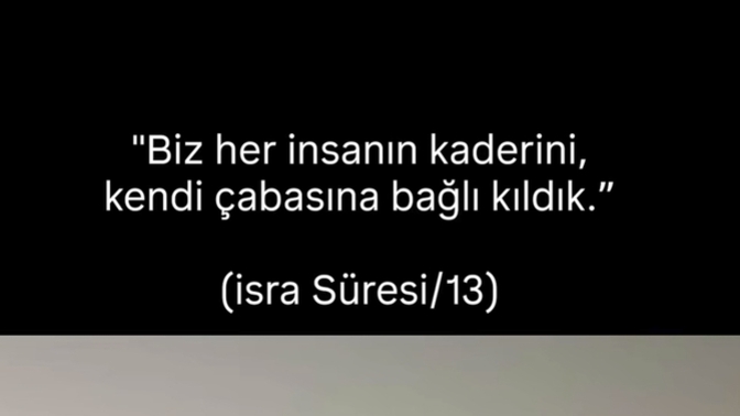 Çaba olmadan kader olur mu?