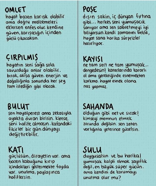 Yumurtanı seç tavsiyeni al?