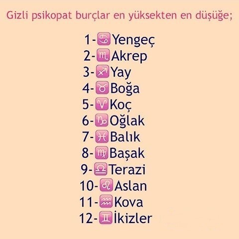 En psikopat burç hangi burçtur?