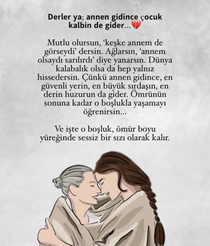 Herkese huzurlu geceler 🥰 diliyorum anneniz hayatta mı ve hayatta ise onunla aranız nasıl. ?