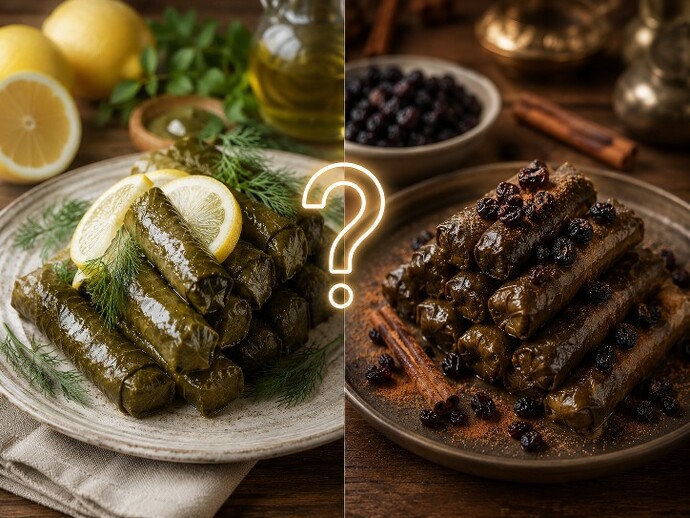 Sarma dediğin limonlu mu olur tarçınlı kuş üzümlü mü?